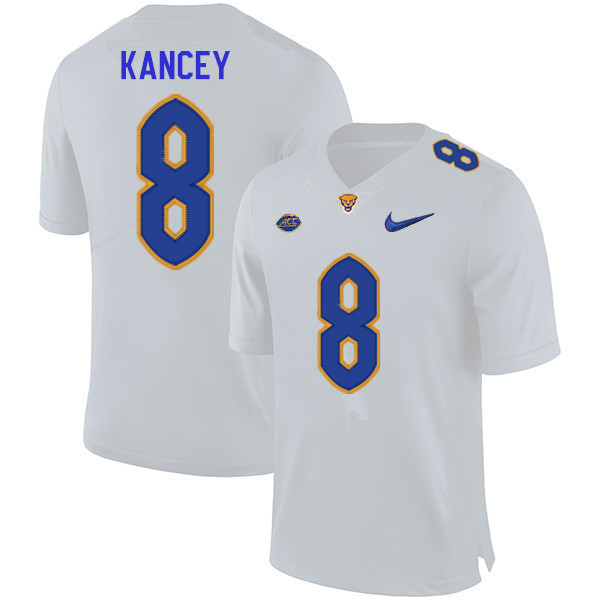 Men #8 Calijah Kancey Pitt Panthers College Football Jerseys Sale-White